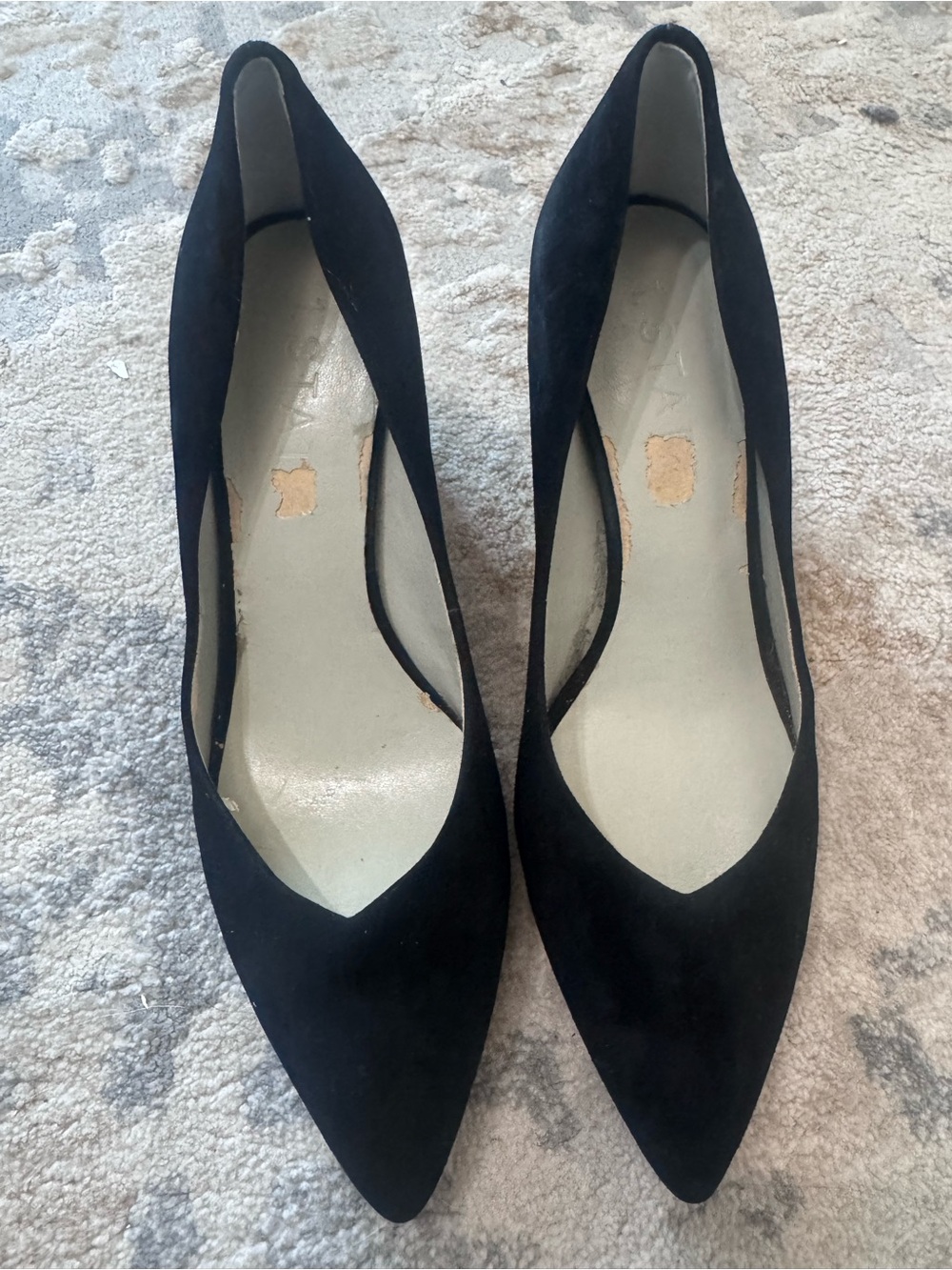 1.STATE Black Suede Heels – Pristine Uppers, Interior Wear